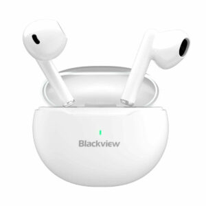 BlackView AirBuds 6 Bluetooth Handsfree Ακουστικά με Αντοχή στον Ιδρώτα και Θήκη Φόρτισης Λευκά