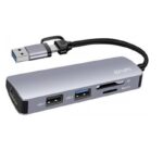 4Smarts USB 2.0 Hub 3 Θυρών με σύνδεση USB-A / USB-C Γκρι