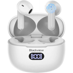 BlackView AirBuds 7 Bluetooth Handsfree Ακουστικά με Αντοχή στον Ιδρώτα και Θήκη Φόρτισης Λευκά
