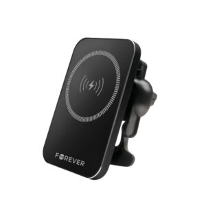 Βάση Κινητού Αυτοκινήτου με Μαγνήτη και Ασύρματη Φόρτιση Μαύρη