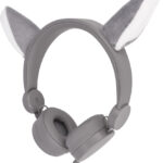 Setty Wolfy Ενσύρματα On Ear Παιδικά Ακουστικά Γκρι