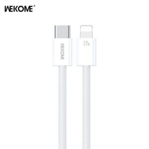 WK USB-C to Lightning Cable 27W Λευκό 1m