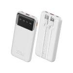 Power Bank 10000mAh 22.5W με Θύρα USB-A και Θύρα USB-C Power Delivery Λευκό