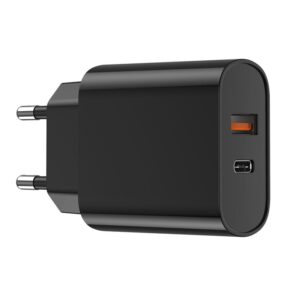 Φορτιστής Χωρίς Καλώδιο με Θύρα USB-A και Θύρα USB-C 20W Power Delivery / Quick Charge 3.0 Μαύρος
