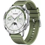 Huawei Watch GT 4 Stainless Steel 46mm Green Composite Woven Strap