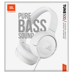 JBL Tune 500 On-Ear Headphones White- EU