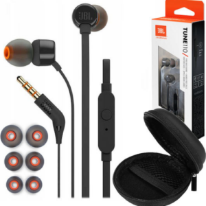 JBL Tune 110 In-Ear Headphones Black- EU