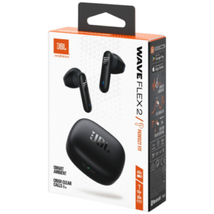 JBL Wave Flex 2 TWS Bluetooth Wireless In-Ear Earbuds Black- EU