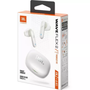 JBL Wave Flex 2 TWS Bluetooth Wireless In-Ear Earbuds White- EU