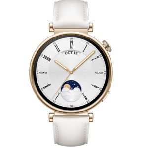 Huawei Watch GT 4 Stainless Steel 41mm White Leather Strap