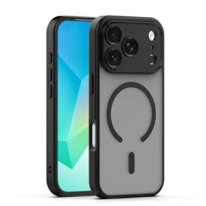 Black Case with Frame and MagSafe for iPhone 17 Pro