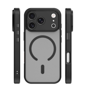 Black Case with Frame and MagSafe for iPhone 17 Pro Max / 18 Pro Max
