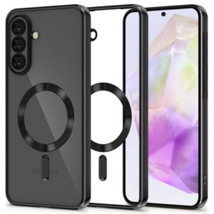 E. Clear Case with Black MagSafe for Samsung Galaxy A57