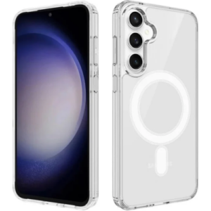 E. Clear Case with White MagSafe for Sasmung Galaxy A57
