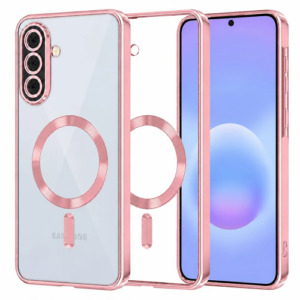 F. Clear Case with Pink MagSafe for Samsung Galaxy A36/ A56