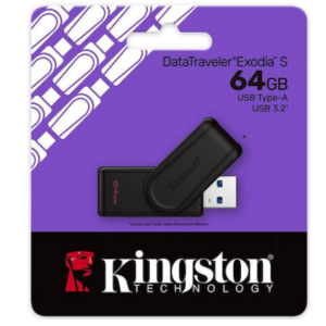 Kingston USB Flash DataTraveler Exodia S 64GB USB 3.2 Black