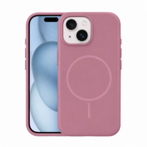 Velvet Dusty Pink Case with MagSafe for iPhone 15